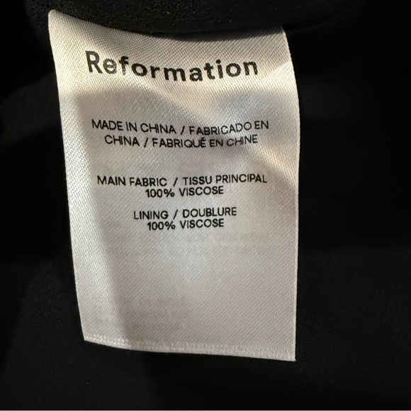 Reformation Christine Mini Dress RuffleHem TieStraps Sweetheart Womens 2 Black - Picture 12 of 16